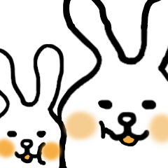 [LINEスタンプ] 子育てウサギのウサコダ