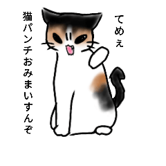 [LINEスタンプ] Invective cat Choko