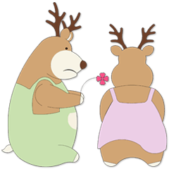 [LINEスタンプ] Chubby deer