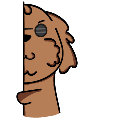 [LINEスタンプ] Poodle uncle - chocolate 1