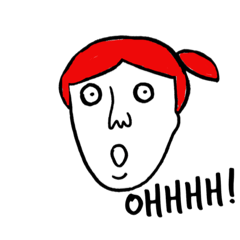 [LINEスタンプ] ugly face.