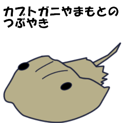 [LINEスタンプ] カブトガニやまもとのつぶやき