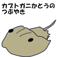 [LINEスタンプ] カブトガニかとうのつぶやきの画像（メイン）