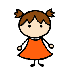 [LINEスタンプ] あばたーちゃん オレンジ色の女の子①