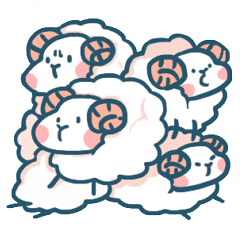 [LINEスタンプ] Little little sheepの画像（メイン）