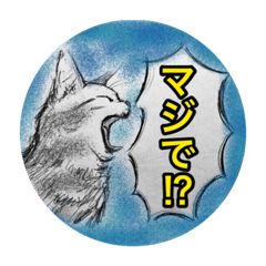 [LINEスタンプ] 叫んでる猫