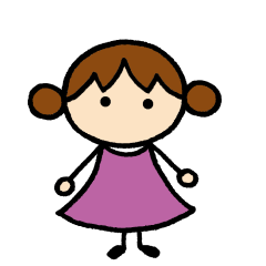 [LINEスタンプ] あばたーちゃん 若紫色の女の子①