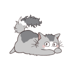 [LINEスタンプ] 灰色猫のメル