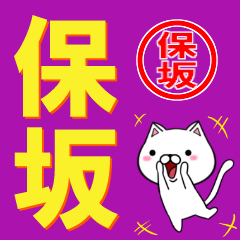 [LINEスタンプ] 超★保坂(ほさか・やすさか・ほざか)なネコ