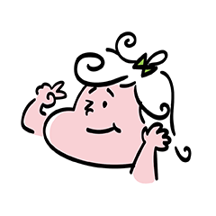 [LINEスタンプ] Curly little girl