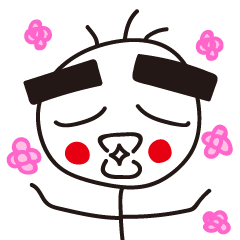 [LINEスタンプ] Mr. thick eyebrows's daily life