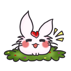 [LINEスタンプ] Evan:MoMo Rabbit Life (1)の画像（メイン）