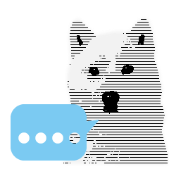 [LINEスタンプ] 白い犬_1