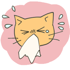 [LINEスタンプ] 花粉症と猫OL