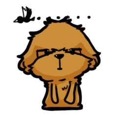 [LINEスタンプ] cute puppy LULU everyday