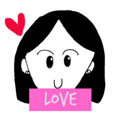 [LINEスタンプ] The Cute little girl in daily life.