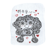 Dumplings mascot drawing zentangle