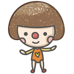 [LINEスタンプ] Little Mushroom Girl