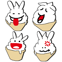 [LINEスタンプ] 毎日おいしい 激甘うさぎソフトクリーム