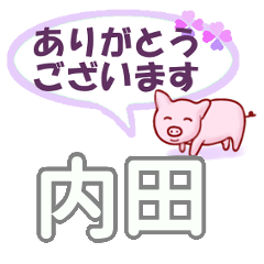 [LINEスタンプ] 内田「うちだ」さん専用。日常会話