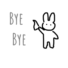 [LINEスタンプ] White rabbit by kid lined
