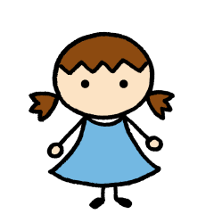 [LINEスタンプ] あばたーちゃん 空色の女の子