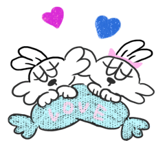 [LINEスタンプ] candy-rabbit for love
