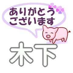 [LINEスタンプ] 木下「きのした」さん専用。日常会話