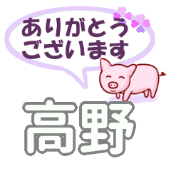 [LINEスタンプ] 高野「たかの」さん専用。日常会話