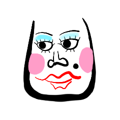 [LINEスタンプ] Beautiful square face