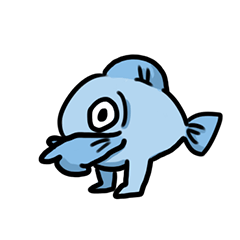 [LINEスタンプ] Fish on the Ground with Friends