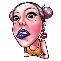 [LINEスタンプ] Veevi Tattoo Girl