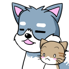 [LINEスタンプ] Calm Dog and violent cat