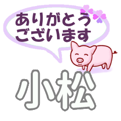 [LINEスタンプ] 小松「こまつ」さん専用。日常会話