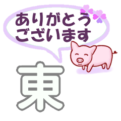 [LINEスタンプ] 東「ひがし」さん専用。日常会話