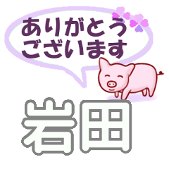 [LINEスタンプ] 岩田「いわた」さん専用。日常会話