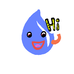 [LINEスタンプ] Water blue