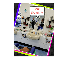 [LINEスタンプ] 床屋で働く愉快な仲間たち