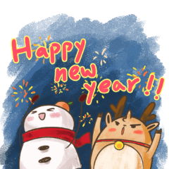 [LINEスタンプ] Lulu Small 01:Happy new year for you！！