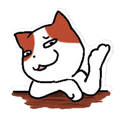 [LINEスタンプ] Cat down down