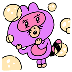 [LINEスタンプ] Purple Raccoonman