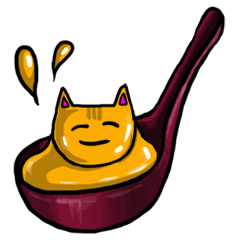 [LINEスタンプ] liquid cat