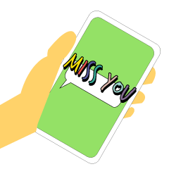 [LINEスタンプ] Because of miss you