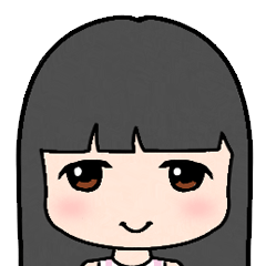 [LINEスタンプ] Cute girl and calm cat