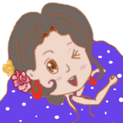 [LINEスタンプ] flamenco dance girl 1