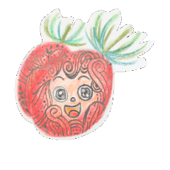[LINEスタンプ] cherry tomatoes illustration