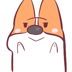 [LINEスタンプ] Short legs corgi wewe