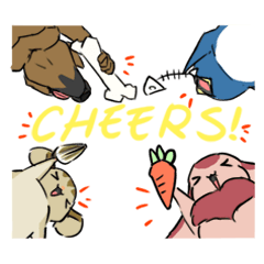 [LINEスタンプ] Noisy Shiro＆Her Friends