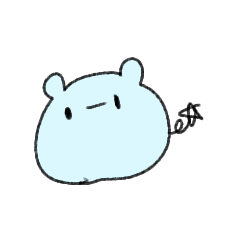 [LINEスタンプ] Blue Polar bear's happy day