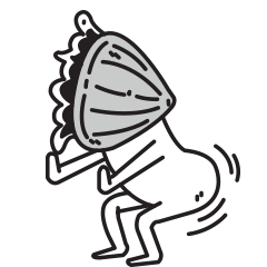 [LINEスタンプ] Clams man